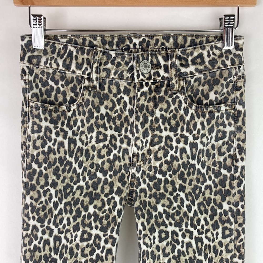 AMERICAN Eagle Leopard Print High-Rise Jegging 0 - Picture 3 of 13